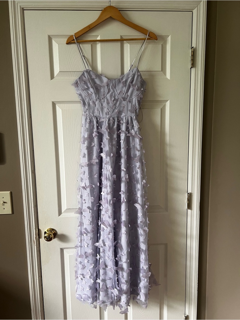 Lilac 3D Floral Maxi Dress by Thirty Thirty